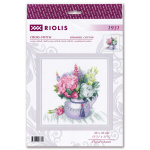 Riolis counted cross stitch kit "Floral Charm", 30x30cm, DIY
