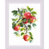 Riolis Kruissteekset "Sappige appels"; telpatroon, 30x40cm