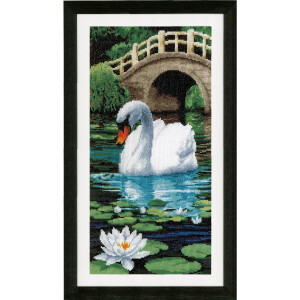 Vervaco counted cross stitch kit "Swan",...
