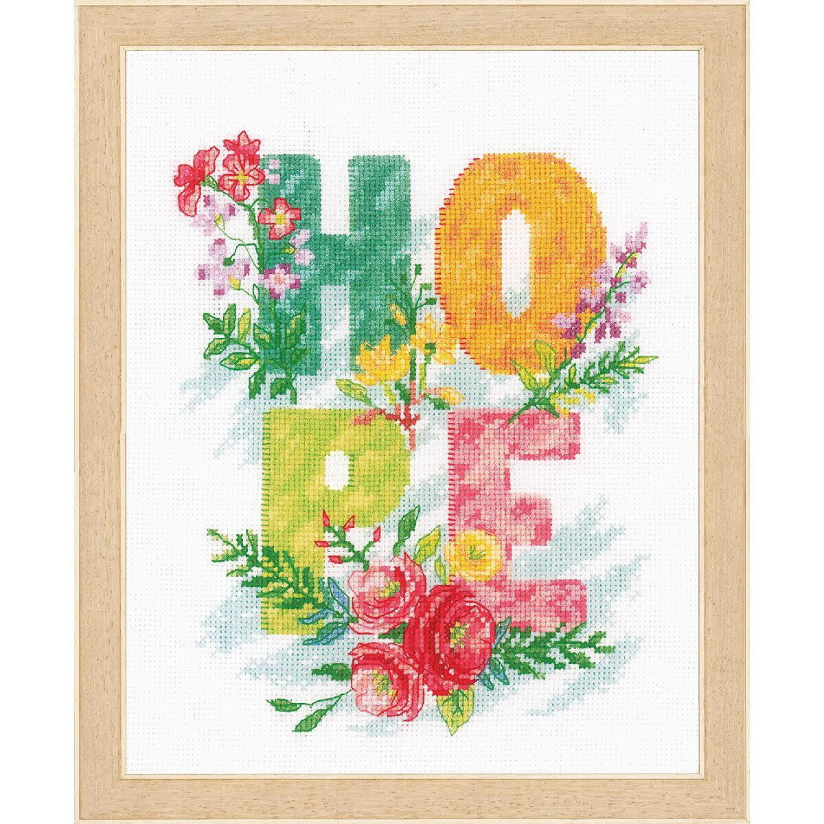 Vervaco counted cross stitch kit "Hope",...