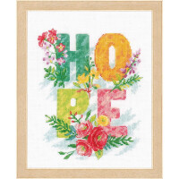 Vervaco counted cross stitch kit "Hope", 20x25cm, DIY