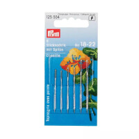 Prym Embroidery needles with point, No. 24, 0.80 x 37mm, silver eye, 6 pcs