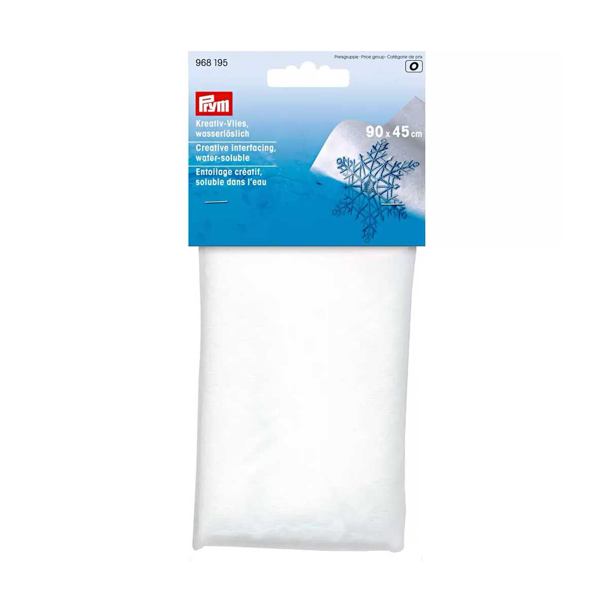 Prym Creative Fleece solubile in acqua 90 x 45 cm bianco