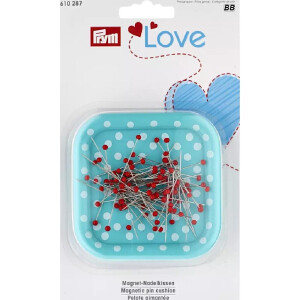 Prym Love Magnetnadelkissen + 9 g Glaskopf Nadel, mint