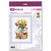 Riolis counted cross stitch kit "Easter Still Life with Bunny", 30x40cm, DIY