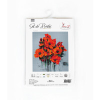 Luca-S counted cross stitch kit "The Poppies", 30,5x33cm, DIY