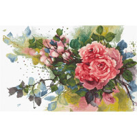 Luca-S counted cross stitch kit "Red Roses", 44x28cm, DIY