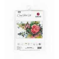 Luca-S counted cross stitch kit "Red Roses", 44x28cm, DIY