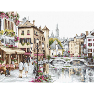 Luca-S counted cross stitch kit "Lake Annecy",...