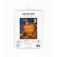 Letistitch Set punto croce "Pumpkin girl", schema di conteggio, 23x19cm