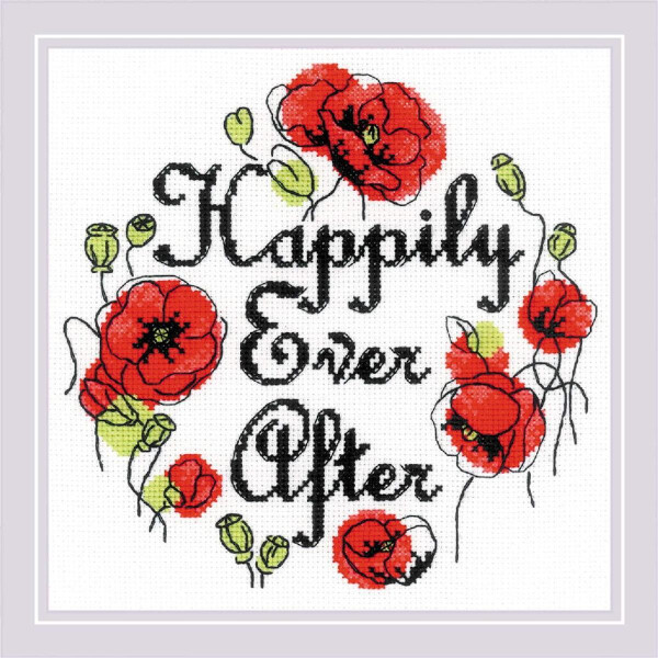 Riolis counted cross stitch kit "Happily Ever After", 20x20cm, DIY