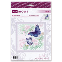 Riolis Blackwork kruissteekset "De lichtheid van de lente", telpatroon, 20x20cm