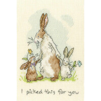 Bothy Threads counted cross stitch Kit "I Picked This For You", 12x18cm, XAJ1