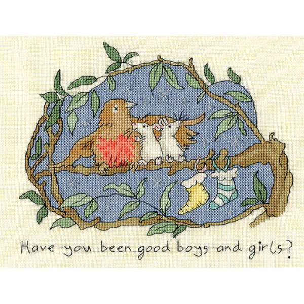 Bothy Threads counted cross stitch Kit "Have you been good?", 21x16cm, XAJ6