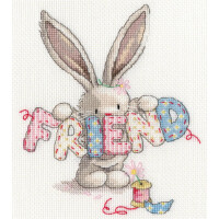 Bothy Threads counted cross stitch Kit "Bebunni - Friend", 16x18cm, XBB16