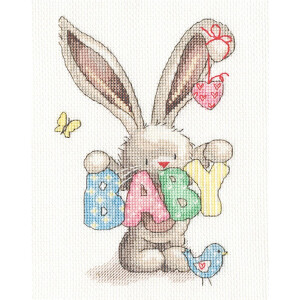 Bothy Threads counted cross stitch Kit "BABY",...