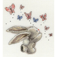 Набор для вышивания крестом Bothy Threads "Бабочки", 18x20 см, XBB3, счетная схема