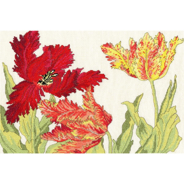 Bothy Threads counted cross stitch Kit "Tulip Blooms", 36x24cm, XBD9