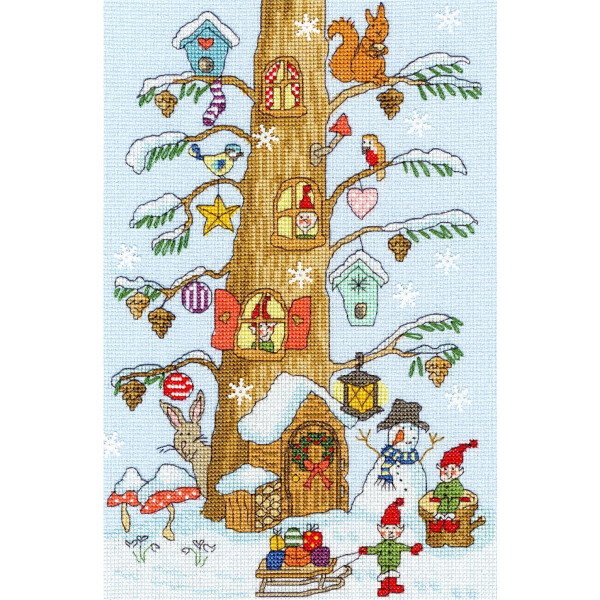 Bothy Threads counted cross stitch Kit "Santas Little Helpers", 19x29cm, XX15