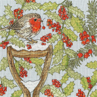 Набор для вышивания крестом Bothy Threads "Рождественский сад", 25x25 см, XX19, счетная схема