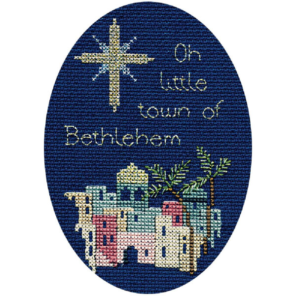 Bothy Threads carte de voeux point de croix set "Bethlehem", 9x13.3cm, dwcdx05, modèle de point de croix compté