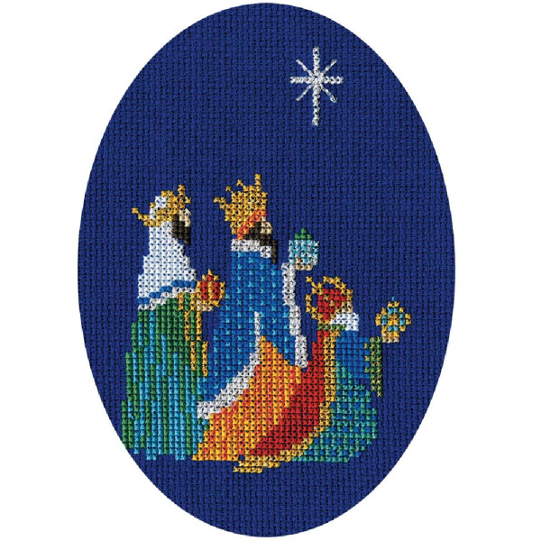 Bothy Threads Greating card counted cross stitch Kit "Three Kings ", 9x13.3cm, DWCDX12