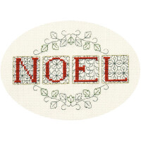 Bothy Threads Greating card counted cross stitch Kit "Noel ", 13.3x9cm, DWCDX19