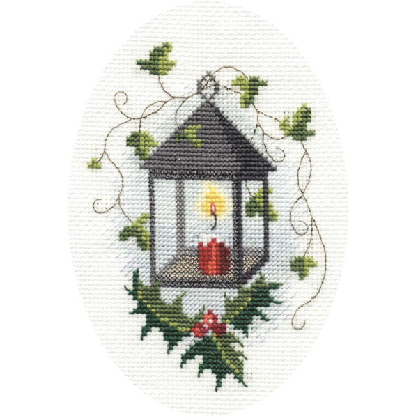 Bothy Threads Greating card counted cross stitch Kit "Lantern ", 9x13.3cm, DWCDX25