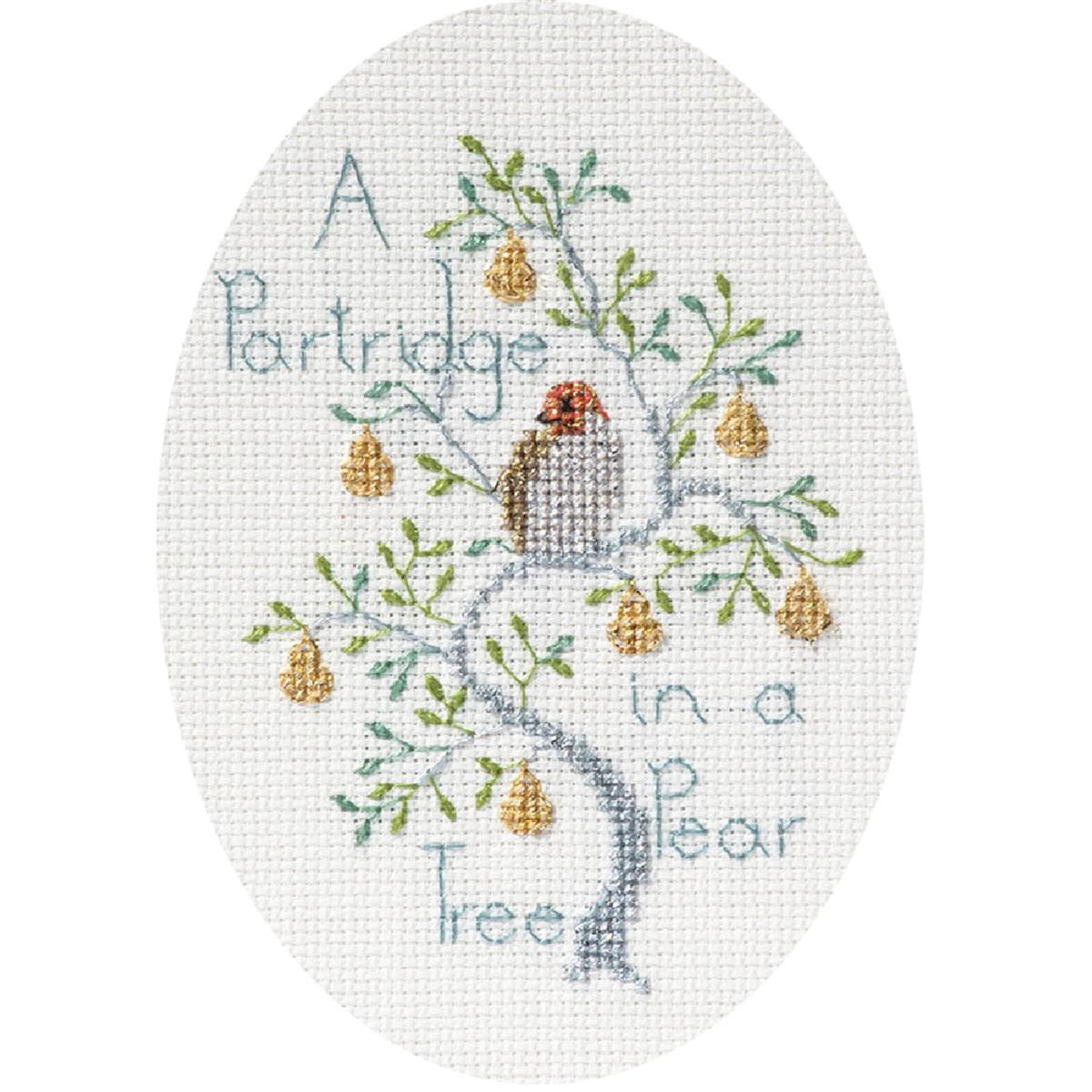 Oval embroidery pack from Bothy Threads featuring a brown...