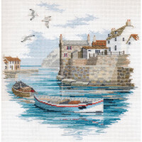 Набор для вышивания крестом Bothy Threads "Побережье - Великобритания Уединенная гавань", 36x19,5 см, DWSEA06, Счетные схемы