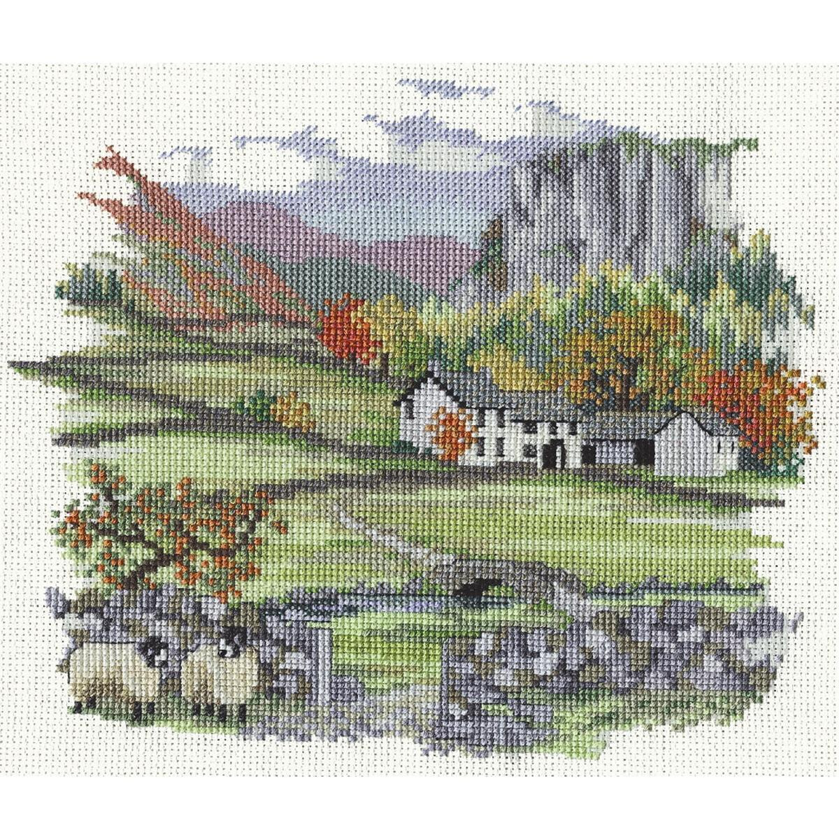 This embroidery pack landscape from Bothy Threads depicts...