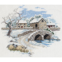 Bothy Threads counted cross stitch Kit "Countryside - Winterbourne Farm", 20x17cm, DWCON06