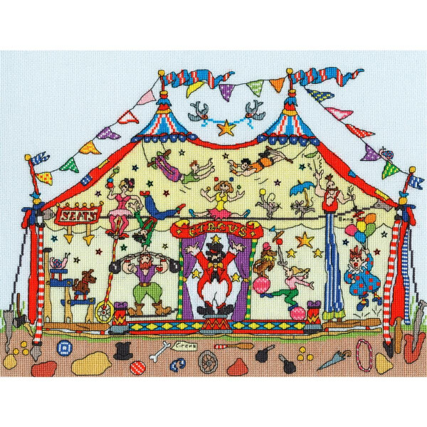 Bothy Threads counted cross stitch Kit "The Big Top", 34x26cm, XCT34