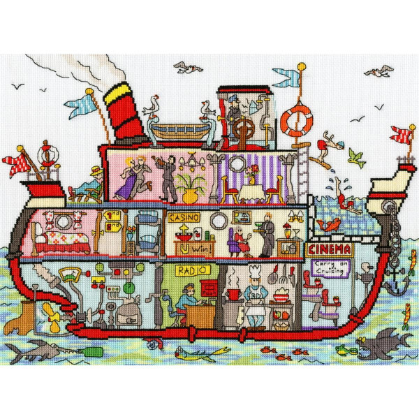 Bothy Threads counted cross stitch Kit "Cruise Ship", 35x26cm, XCT35