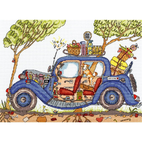 Bothy Threads counted cross stitch Kit "Vintage Car", 36x26cm, XCT20