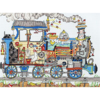 Bothy Threads counted cross stitch Kit "Steam Train", 36x26cm, XCT24