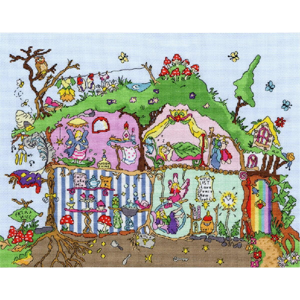 Bothy Threads counted cross stitch Kit "Fairy Hill", 26x35cm, XCT3