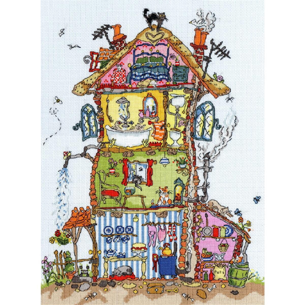 Bothy Threads counted cross stitch Kit "Cottage", 26x35cm, XCT8