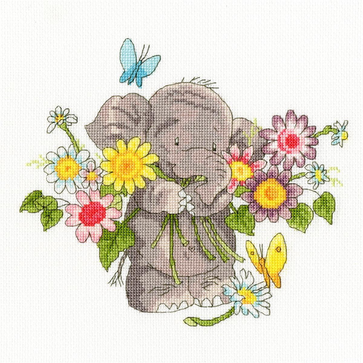 An adorable Bothy Threads embroidery pack of a baby...