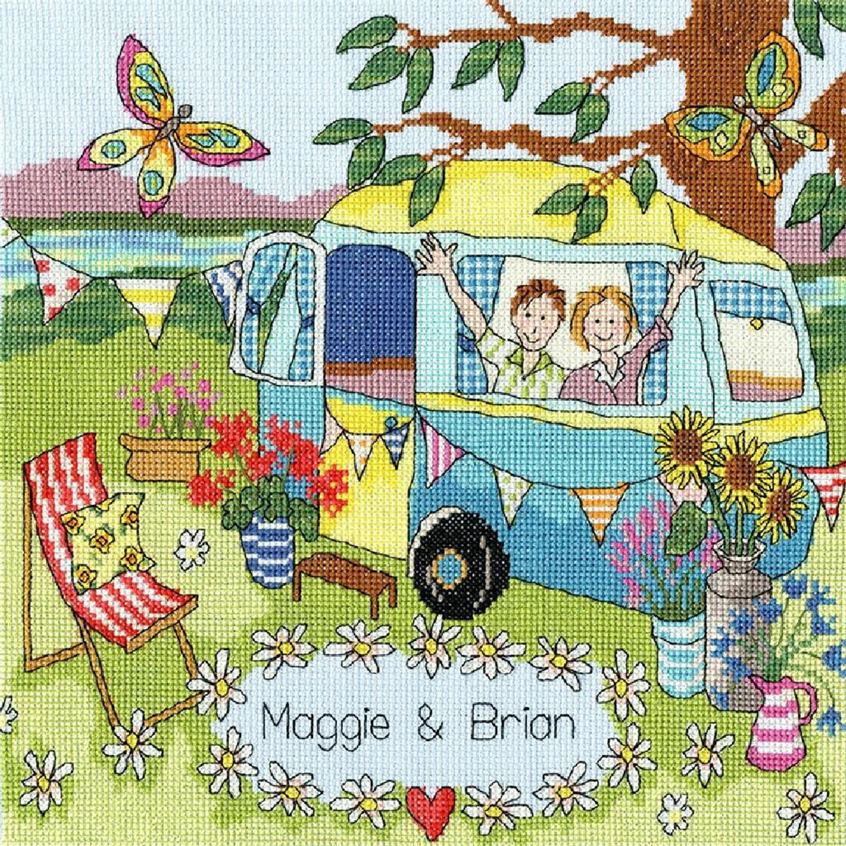A brightly embroidered embroidery pack from Bothy Threads...