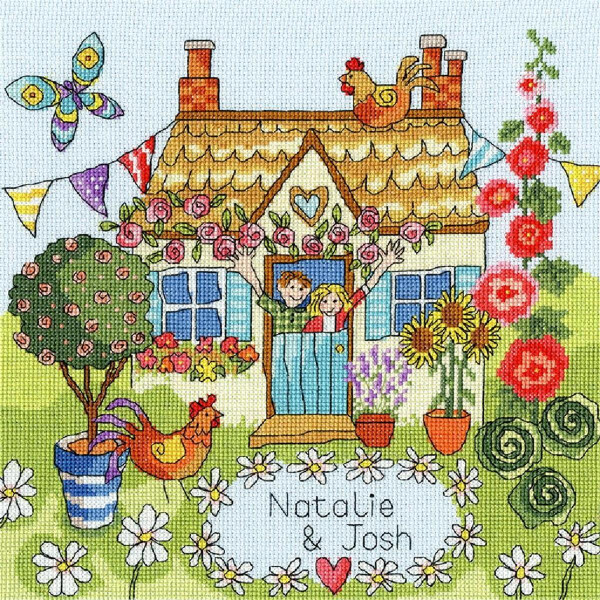 Bothy Threads counted cross stitch Kit "Our House", 26x26cm, XJR37