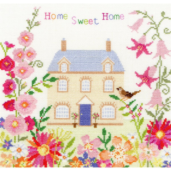 Set de punto de cruz Bothy Threads "Home sweet home", 26x25cm, xss5, patrón de conteo