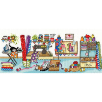 Bothy Threads counted cross stitch Kit "Sewing Fun", 37x15cm, XJR38