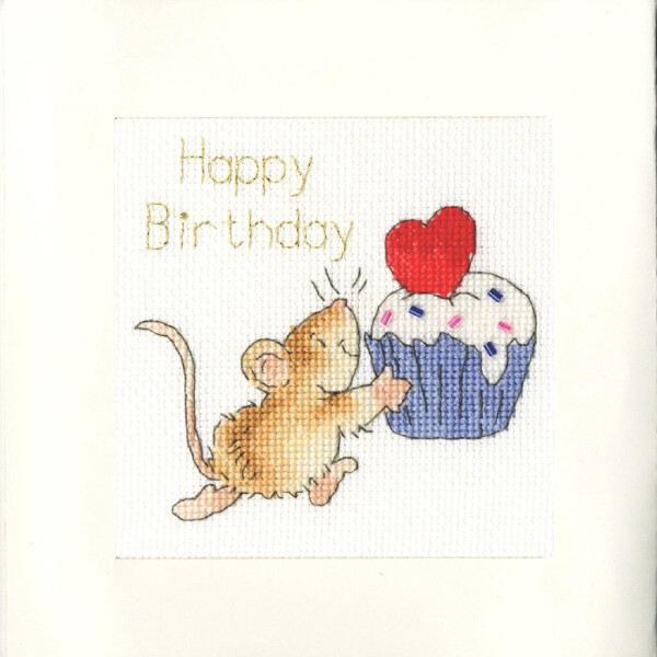 Bothy Threads greating card counted cross stitch Kit "Sprinkles On Top", 10x10cm, XGC22