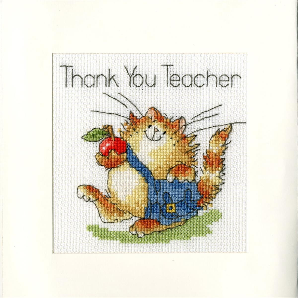 A cross stitch pattern (embroidery picture) of an orange...