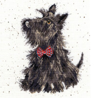 Bothy Threads Set de point de croix "Scottish Terrier", 26x26cm, xhd13, modèle de point de comptage