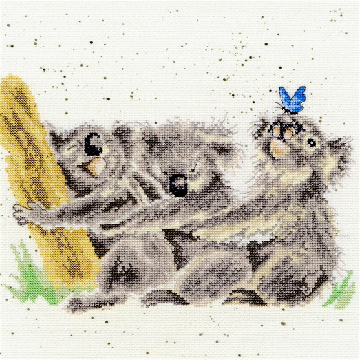 Un pacchetto di ricami di Bothy Threads mostra due koala...