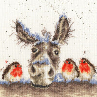 Bothy Threads counted cross stitch Kit "Christmas Donkey", 26x26cm, XHD39