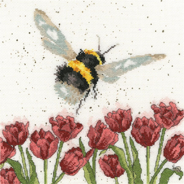 Bothy Threads counted cross stitch Kit "Flight Of The Bumblebee", 26x26cm, XHD41