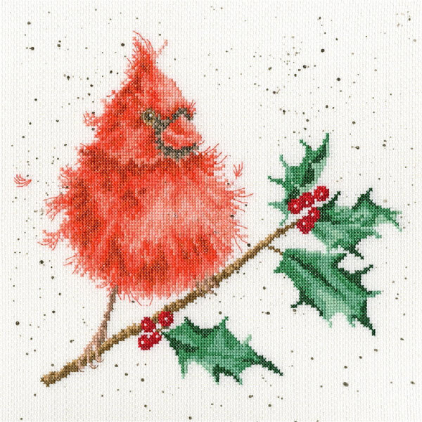 Bothy Threads counted cross stitch Kit "Festive Feathers", 26x26cm, XHD67